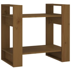 vidaXL Estantería/divisor de espacios pino marrón miel 60x35x57 cm