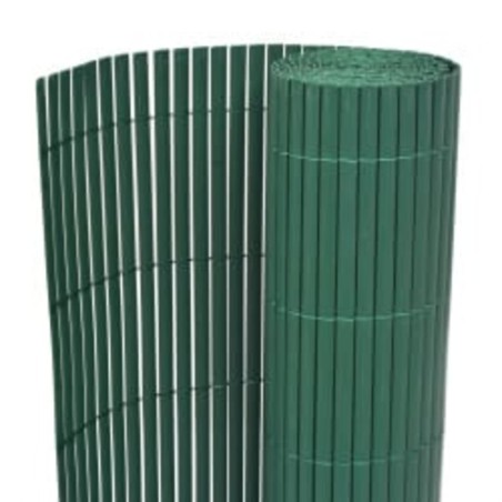 vidaXL Valla de jardín de doble cara verde 90x400 cm 