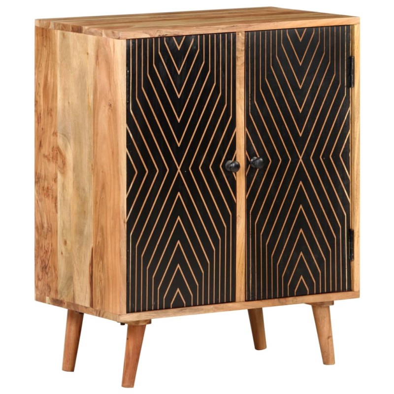 vidaXL Aparador de madera maciza de acacia 60x35x75 cm