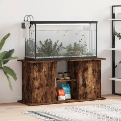 vidaXL Soporte de acuario madera ingeniería roble ahumado 121x41x58 cm