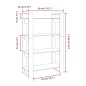 vidaXL Estantería/divisor espacios madera pino marrón miel 80x35x125cm vidaXL Estantería/divisor espacios madera pino marrón miel 80x35x125cm