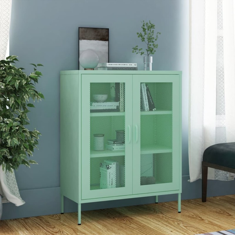 vidaXL Armario de almacenamiento acero verde mint 80x35x101,5 cm vidaXL Armario de almacenamiento acero verde mint 80x35x101,5 cm