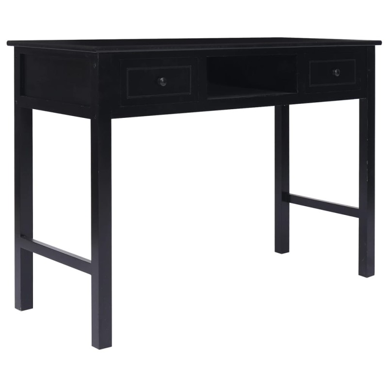 vidaXL Escritorio de madera maciza de Paulownia negro 108x45x76 cm vidaXL Escritorio de madera maciza de Paulownia negro 108x45x76 cm