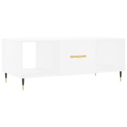 vidaXL Mesa de centro madera contrachapada blanco 102x50x40 cm