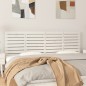 vidaXL Cabecero de cama de pared madera maciza pino blanco 166x3x63 cm vidaXL Cabecero de cama de pared madera maciza pino blanco 166x3x63 cm