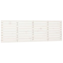 vidaXL Cabecero de cama de pared madera maciza pino blanco 166x3x63 cm
