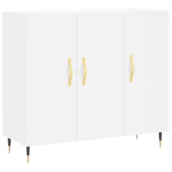 vidaXL Aparador de madera de ingeniería blanco 90x34x80 cm