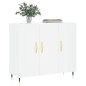 vidaXL Aparador de madera de ingeniería blanco 90x34x80 cm vidaXL Aparador de madera de ingeniería blanco 90x34x80 cm