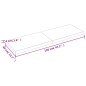 vidaXL Tablero mesa madera tratada borde vivo marrón 120x40x(2-4) cm
