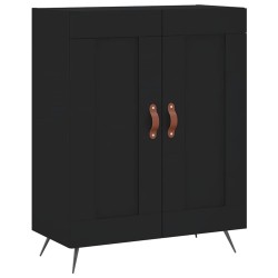 vidaXL Aparador de madera de ingeniería negro 69,5x34x90 cm