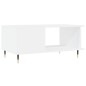 vidaXL Mesa de centro madera contrachapada blanco 90x50x40 cm