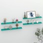 vidaXL Estantes de pared 4 unidades azul 80x9x3 cm vidaXL Estantes de pared 4 unidades azul 80x9x3 cm