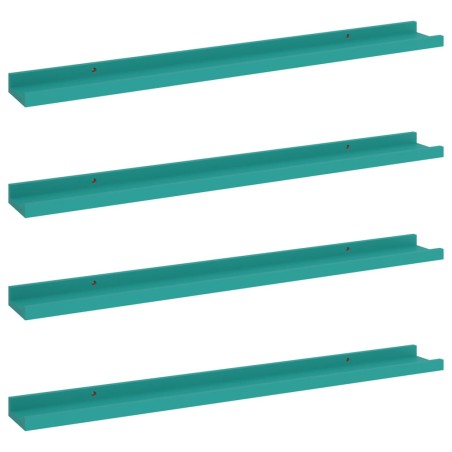 vidaXL Estantes de pared 4 unidades azul 80x9x3 cm