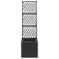 vidaXL Enrejado y arriate 1 maceta ratán sintético negro 30x30x107 cm vidaXL Enrejado y arriate 1 maceta ratán sintético negro 30x30x107 cm