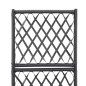 vidaXL Enrejado y arriate 1 maceta ratán sintético negro 30x30x107 cm vidaXL Enrejado y arriate 1 maceta ratán sintético negro 30x30x107 cm