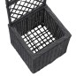 vidaXL Enrejado y arriate 1 maceta ratán sintético negro 30x30x107 cm vidaXL Enrejado y arriate 1 maceta ratán sintético negro 30x30x107 cm