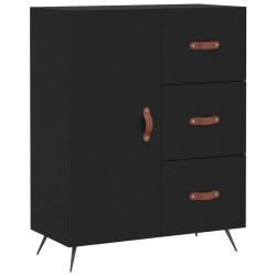 vidaXL Aparador de madera de ingeniería negro 69,5x34x90 cm