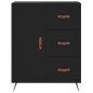 vidaXL Aparador de madera de ingeniería negro 69,5x34x90 cm vidaXL Aparador de madera de ingeniería negro 69,5x34x90 cm