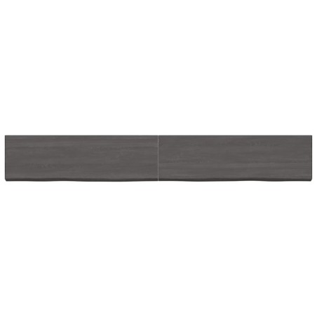 vidaXL Estante pared madera roble tratada marrón oscuro 200x30x(2-6)cm