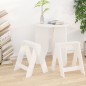 vidaXL Taburetes 2 unidades madera maciza de pino blanco 40x40x45 cm vidaXL Taburetes 2 unidades madera maciza de pino blanco 40x40x45 cm