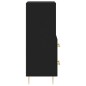 vidaXL Aparador de madera contrachapada negro 34,5x34x90 cm