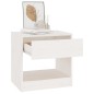 vidaXL Mesita de noche madera maciza de pino blanco 40x31x40 cm