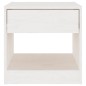 vidaXL Mesita de noche madera maciza de pino blanco 40x31x40 cm