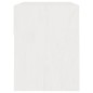 vidaXL Mesita de noche madera maciza de pino blanco 40x31x40 cm