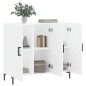 vidaXL Aparador de madera de ingeniería blanco 90x34x80 cm vidaXL Aparador de madera de ingeniería blanco 90x34x80 cm