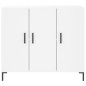 vidaXL Aparador de madera de ingeniería blanco 90x34x80 cm vidaXL Aparador de madera de ingeniería blanco 90x34x80 cm