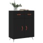 vidaXL Aparador de madera de ingeniería negro 69,5x34x90 cm vidaXL Aparador de madera de ingeniería negro 69,5x34x90 cm