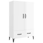 vidaXL Aparador de madera contrachapada blanco brillante 70x31x115cm vidaXL Aparador de madera contrachapada blanco brillante 70x31x115cm
