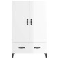 vidaXL Aparador de madera contrachapada blanco brillante 70x31x115cm vidaXL Aparador de madera contrachapada blanco brillante 70x31x115cm