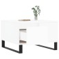 vidaXL Mesa de centro madera contrachapada blanco 55x55x36,5 cm vidaXL Mesa de centro madera contrachapada blanco 55x55x36,5 cm