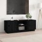 vidaXL Mueble de TV madera maciza de pino negro 110x35x40,5 cm
