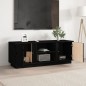 vidaXL Mueble de TV madera maciza de pino negro 110x35x40,5 cm