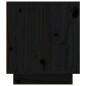 vidaXL Mueble de TV madera maciza de pino negro 110x35x40,5 cm