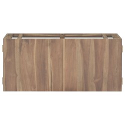 vidaXL Armario de baño de pared madera maciza de teca 90x39x40 cm