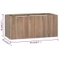 vidaXL Armario de baño de pared madera maciza de teca 90x39x40 cm vidaXL Armario de baño de pared madera maciza de teca 90x39x40 cm