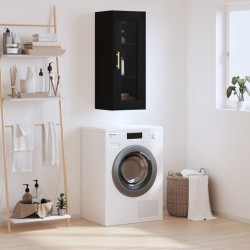 vidaXL Armario de pared negro 34,5x34x90 cm