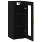 vidaXL Armario de pared negro 34,5x34x90 cm