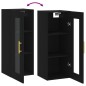 vidaXL Armario de pared negro 34,5x34x90 cm