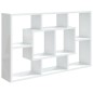 vidaXL Estantería de pared contrachapada blanco brillante 85x16x52,5cm vidaXL Estantería de pared contrachapada blanco brillante 85x16x52,5cm