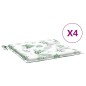 vidaXL Cojines de silla 4 uds tela estampado de hojas 40x40x3 cm vidaXL Cojines de silla 4 uds tela estampado de hojas 40x40x3 cm