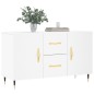 vidaXL Aparador de madera de ingeniería blanco 100x36x60 cm vidaXL Aparador de madera de ingeniería blanco 100x36x60 cm