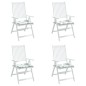 vidaXL Cojines de silla 4 uds tela estampado de hojas 40x40x3 cm vidaXL Cojines de silla 4 uds tela estampado de hojas 40x40x3 cm