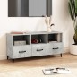 vidaXL Mueble de TV madera contrachapada gris hormigón 102x35x50 cm vidaXL Mueble de TV madera contrachapada gris hormigón 102x35x50 cm