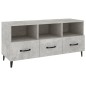 vidaXL Mueble de TV madera contrachapada gris hormigón 102x35x50 cm vidaXL Mueble de TV madera contrachapada gris hormigón 102x35x50 cm