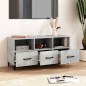 vidaXL Mueble de TV madera contrachapada gris hormigón 102x35x50 cm vidaXL Mueble de TV madera contrachapada gris hormigón 102x35x50 cm