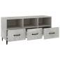 vidaXL Mueble de TV madera contrachapada gris hormigón 102x35x50 cm vidaXL Mueble de TV madera contrachapada gris hormigón 102x35x50 cm